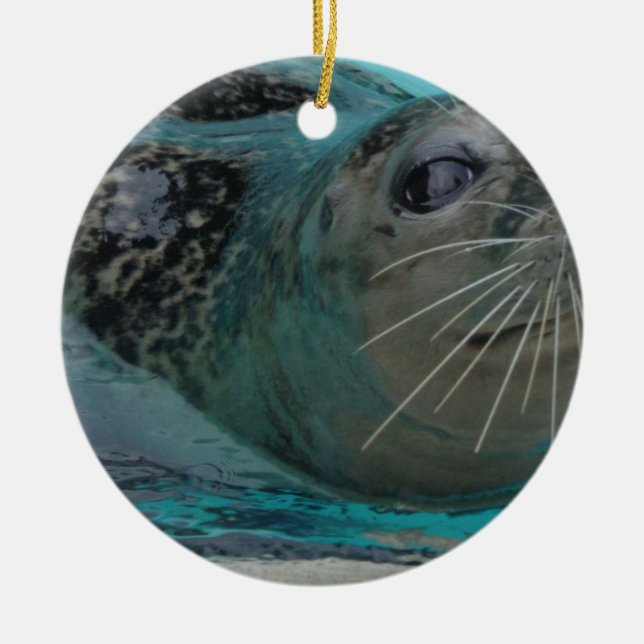 Sweet Seal Ceramic Ornament (Front)
