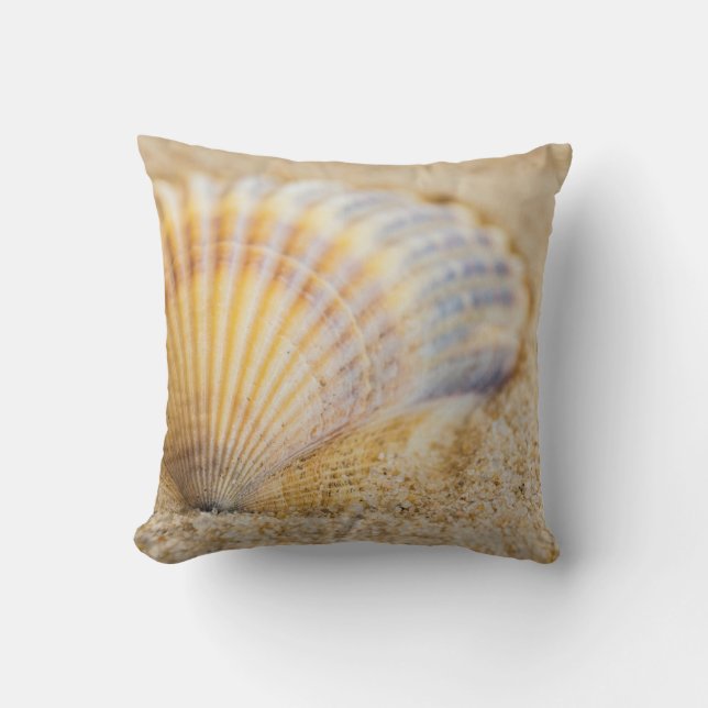 Sweet Seashell Throw Pillow (Front)