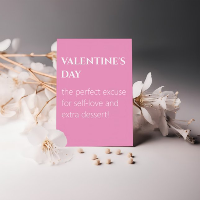 Sweet Self-Love Pink Valentine's Day Card (Creator Uploaded)