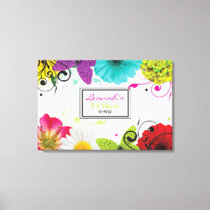 SWEET SENCES Bat Mitzvah Sign-In Board Canvas Print