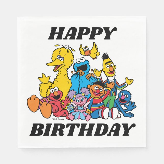 Sweet Sesame Street Pals Napkin (Front)