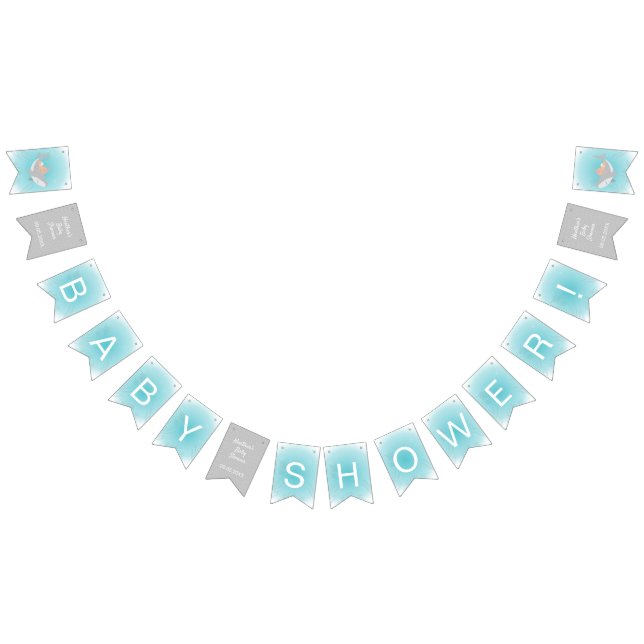 Sweet Shark Baby Shower Bunting Banner (All)