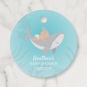 Sweet Shark Baby Shower Favour Tags