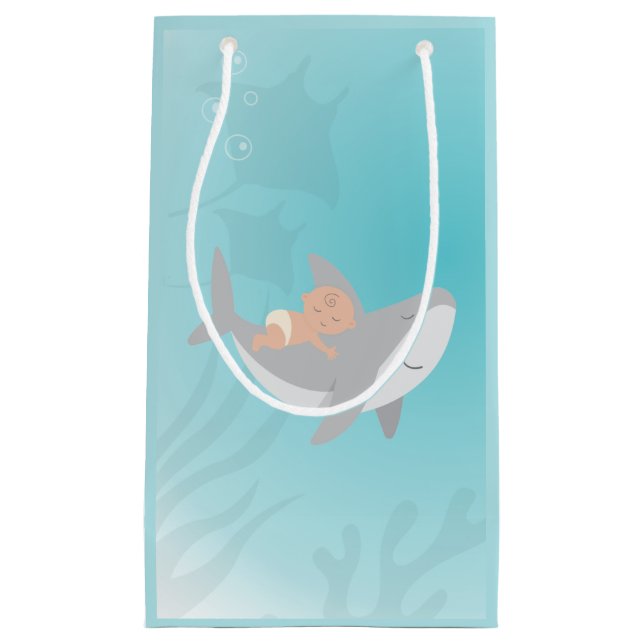 Sweet Shark Baby Shower Gift Bag (Front)