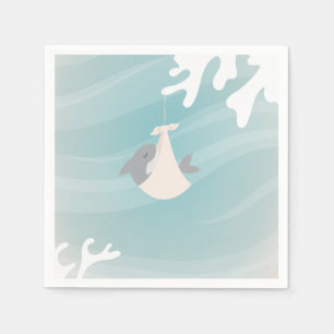 Sweet Shark Baby Shower Napkin