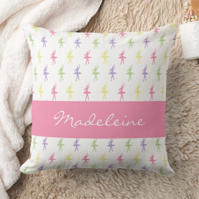 Sweet Shop Ballerina Personalized Throw Pillow (Blanket)