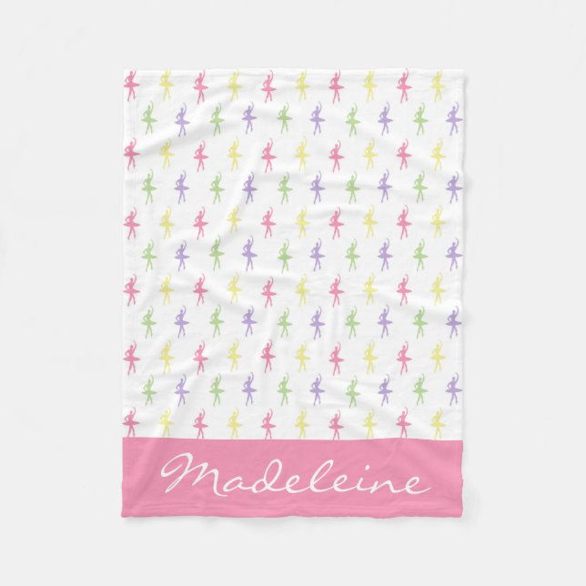 Sweet Shop Ballerinas Personalized Fleece Blanket (Front)