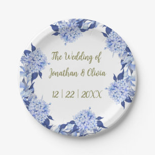 Sweet Shower Spring purple Floral Wedding Paper Plate