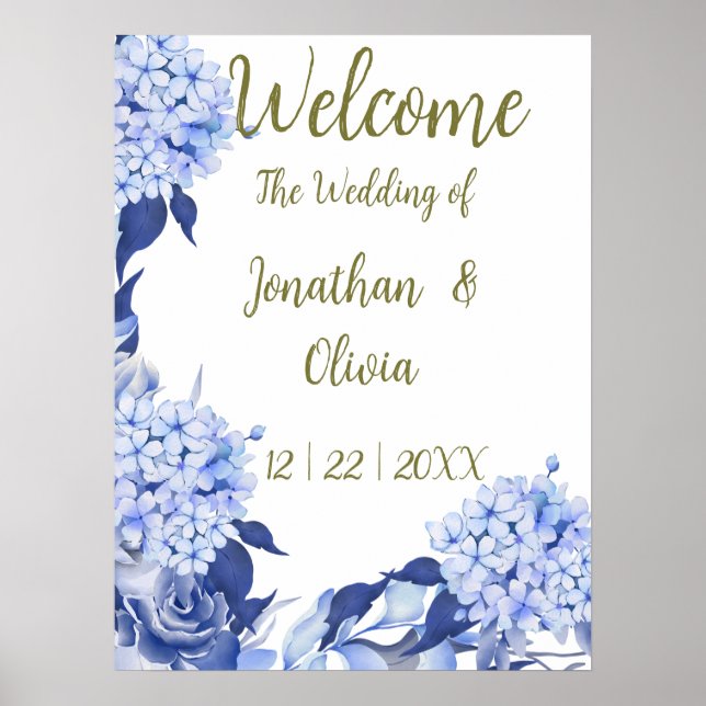 Sweet Shower Spring purple Floral Wedding Poster (Front)
