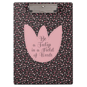 Sweet Simple Pink Tulip Pattern - All direction Clipboard