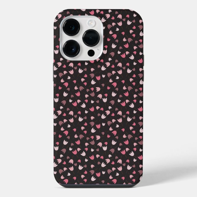 Sweet Simple Pink Tulip Pattern - All direction iPhone Case (Back)