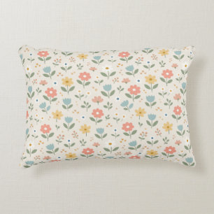 Sweet Simple Scandinavian Flowers Accent Pillow