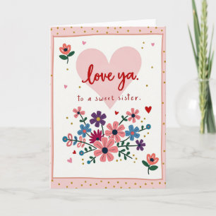 Sweet Sister Floral Love Card