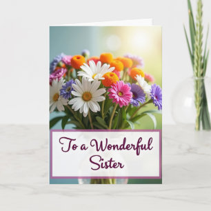 Sweet Sister Mothers Day Blooms Card