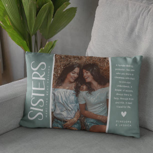 Sweet Sister Photo & Quote Keepsake Lumbar Pillow