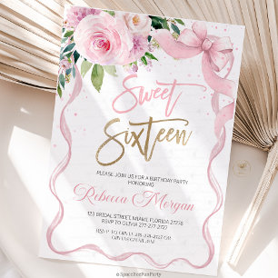 Sweet Sixteen 16th Invitation