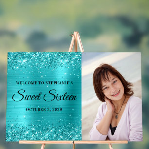 Sweet sixteen à huile bleu turquoise