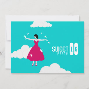 Sweet sixteen Anniversaire invitation