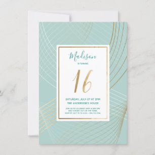 Sweet sixteen Anniversaire Invitation - Moderne, T