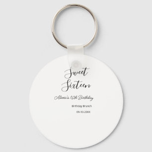 Sweet sixteen birthday brunch 16th birthday name d keychain