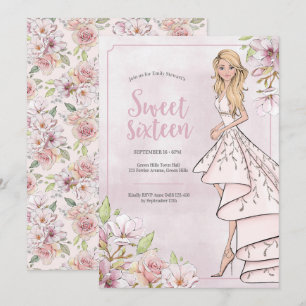 Sweet Sixteen Birthday Glamour Girl Invitation