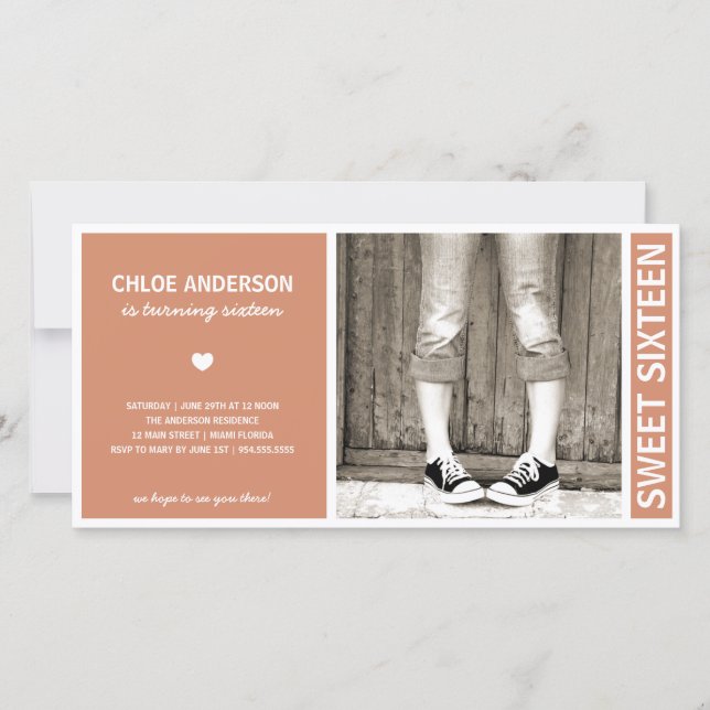 SWEET SIXTEEN | BIRTHDAY INVITATION (Front)