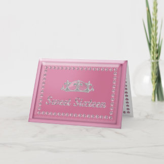 Sweet Sixteen Birthday Pink Diamonds and Crown Invitation