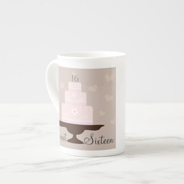 "Sweet Sixteen" Birthday Specialty Mug (Front Left)