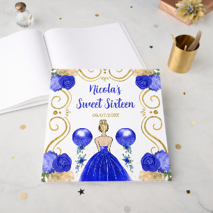 Sweet Sixteen Blonde Princess in Blue Guest Book