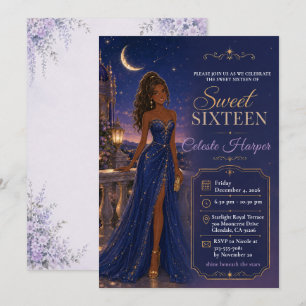 Sweet Sixteen Celestial Night Invitation