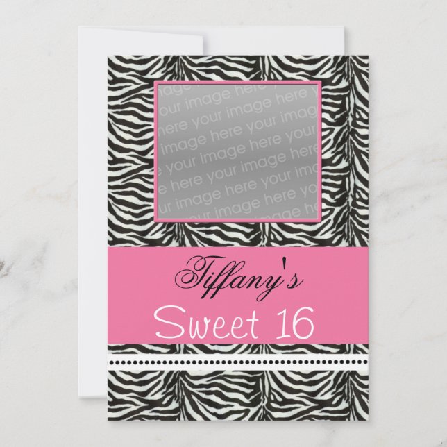 Sweet sixteen chic photo Invitation (Devant)