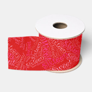 Sweet Sixteen Customizable Gift Wrap Ribbon Spools Grosgrain Ribbon