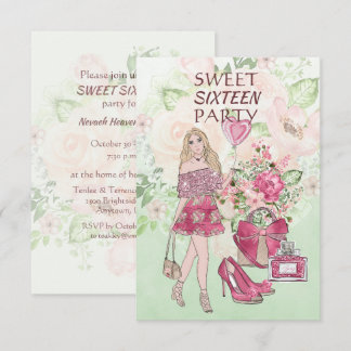 Sweet Sixteen Daughter Birthday Invitation