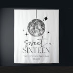 Sweet Sixteen Disco Ball 16th Birthday Party Tapestry<br><div class="desc">These are Sweet Sixteen Silver Disco Ball 16th Birthday Party Banner Tapestry!</div>