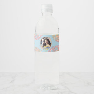 Sweet sixteen Fairytale Princess Photo Water Bottle Label