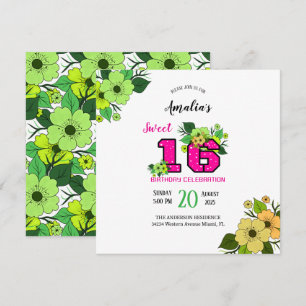 Sweet sixteen invitation
