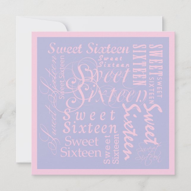 Sweet Sixteen Invitation (Front)