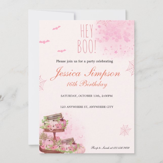 Sweet sixteen Invitation d'anniversaire (Devant)