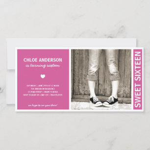 SWEET SIXTEEN   INVITATION D'ANNIVERSAIRE