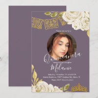 Sweet Sixteen Ivory Glitter Faux Florals Photo 