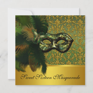 Sweet Sixteen Masquerade Invitation