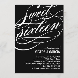 Sweet Sixteen Masquerade Party Invitation