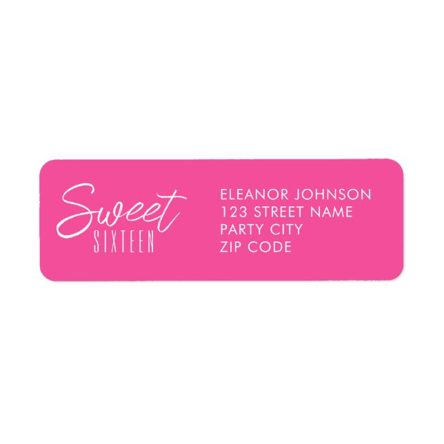Sweet sixteen moderne hot rose filles 16e (Devant)