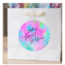 Sweet Sixteen Neon Watercolor Party