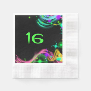 Sweet Sixteen,  Paint Splatter,  Custom Napkin