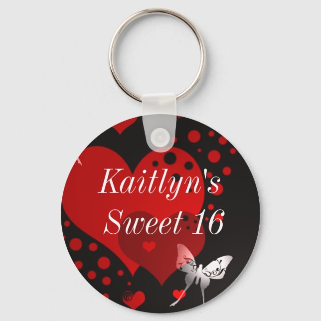 Sweet Sixteen Party Favour Key Chain (Front)