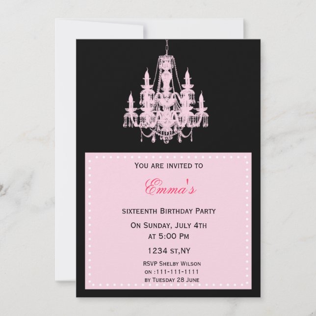 Sweet Sixteen party Invitation (Front)