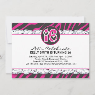 Sweet Sixteen Party Invitation