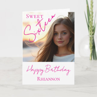 Sweet Sixteen Photo Birthday Card