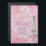 Sweet Sixteen Pink Gold Paris 16th Birthday Party Magnetic Invitation<br><div class="desc">Pink and Gold Sweet Sixteen Magnetic Invitation. Pretty and elegant, this Paris themed 16th birthday party invitation has a watercolor illustration of the Eiffel Tower with pink and gold highlights. The modern hand lettered calligraphy is gold and burgundy red, for the words "Sweet Sixteen" and "Ooh la la!". The invitation...</div>